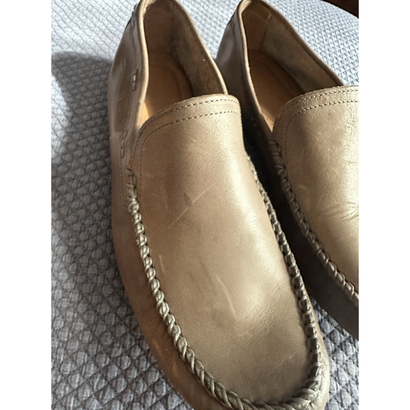 Frye Mens Tan Leather 9 D Driving Moccasin Loafers - Picture 2 of 9